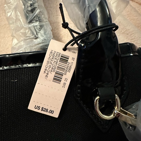 Victoria's Secret Black and Pink Tote Bag nwt - Picture 2 of 5